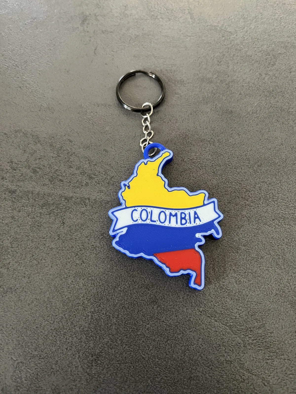 Llavero mapa de Colombia impreso en 3D, foto 2
