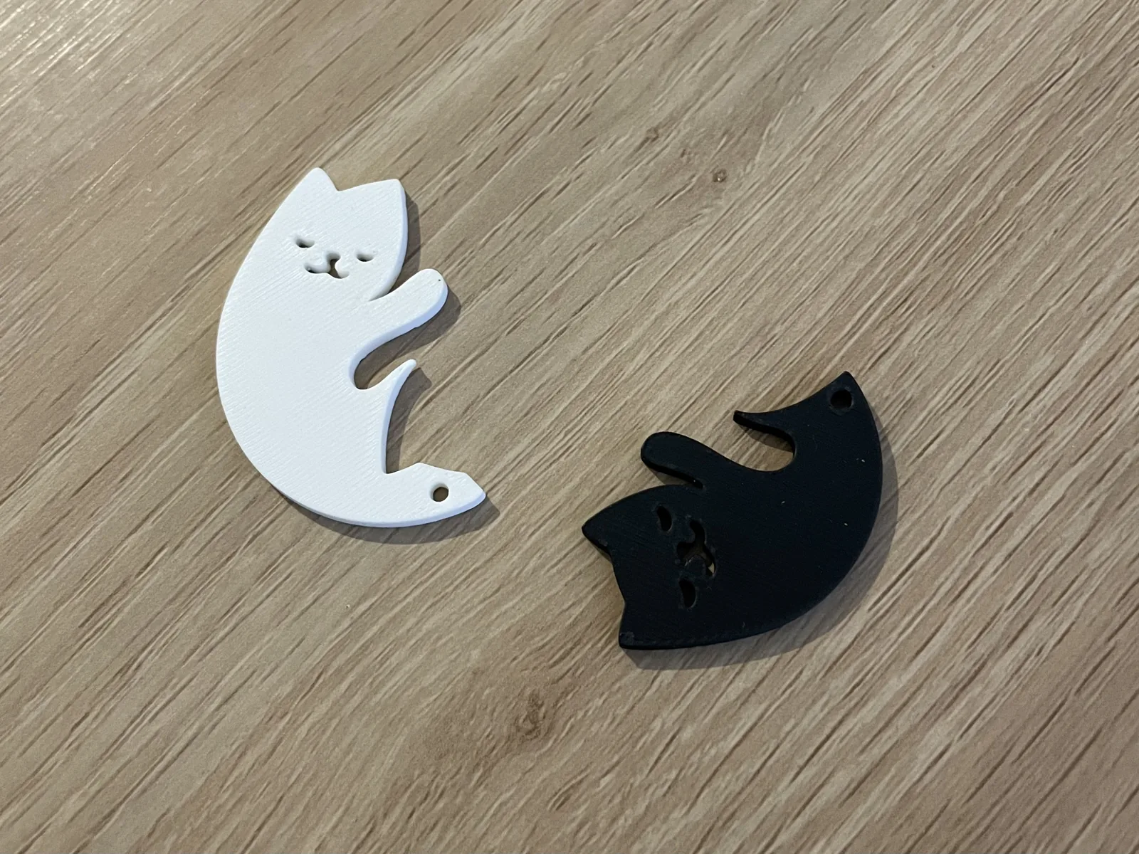 Llaveros gatitos para pareja impreso en 3D, foto 2