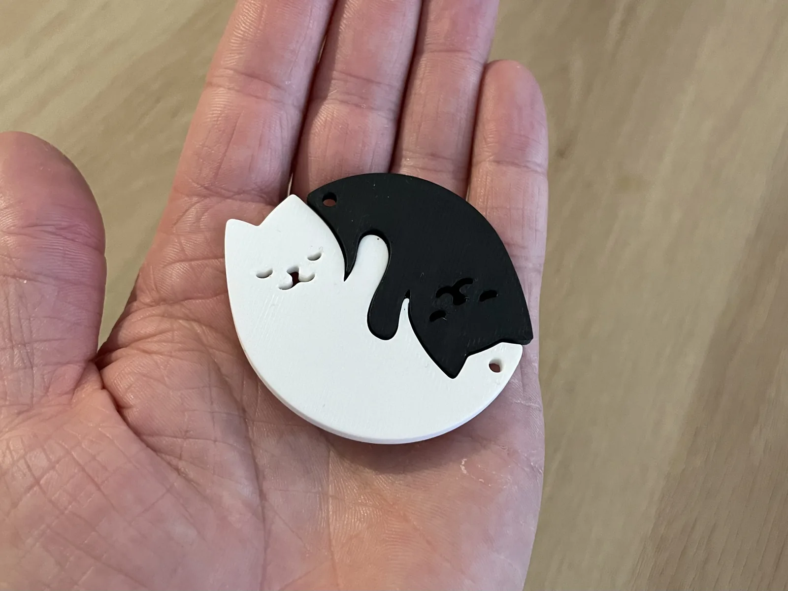 Llaveros gatitos para pareja impreso en 3D, foto 3