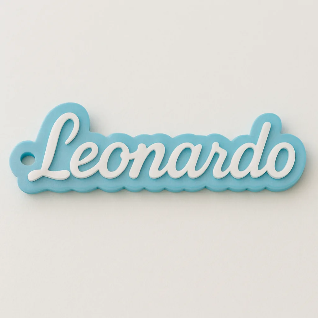 Llavero con nombre personalizado impreso en 3D, foto 3