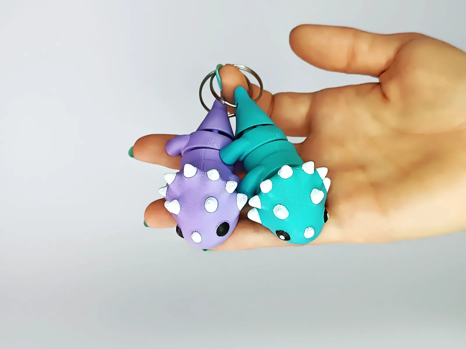 Llavero triceratops flexible impreso en 3D, foto 5