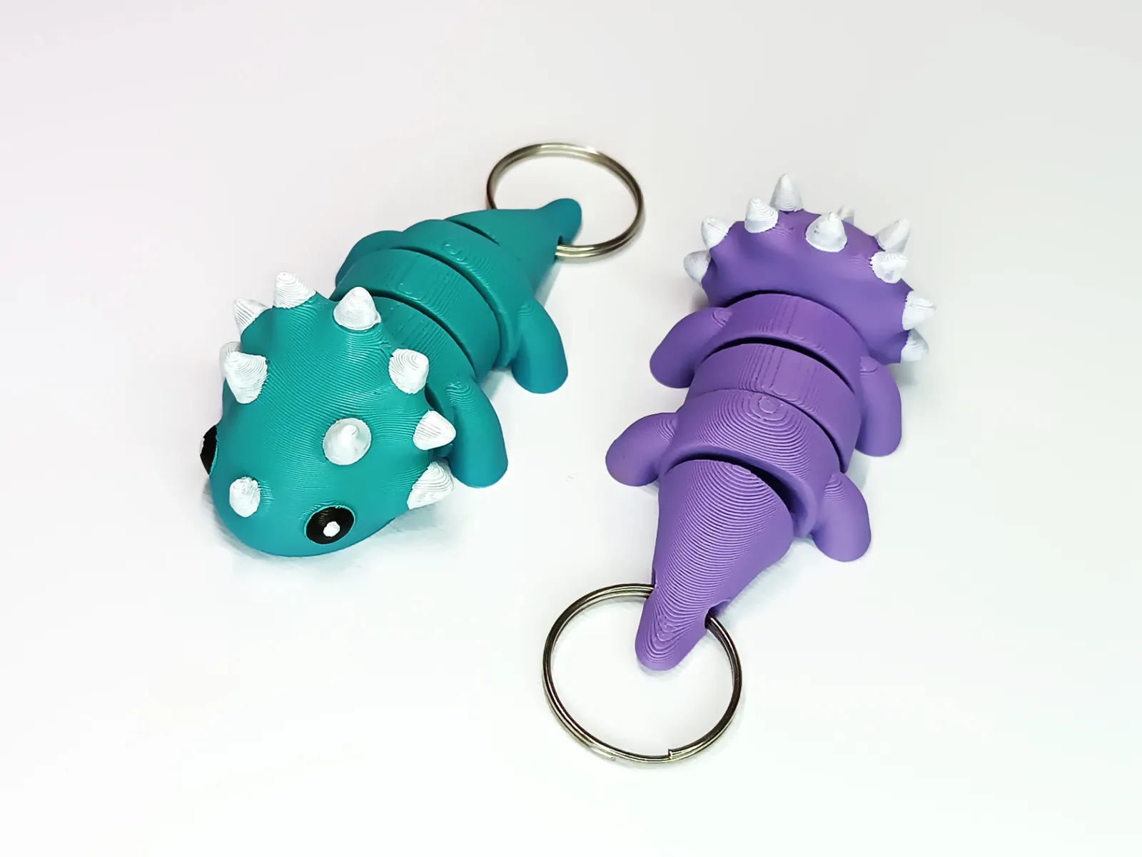 Llavero triceratops flexible impreso en 3D, foto 6