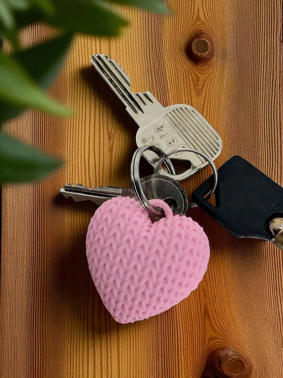 Llavero corazón tejido impreso en 3D, foto 4