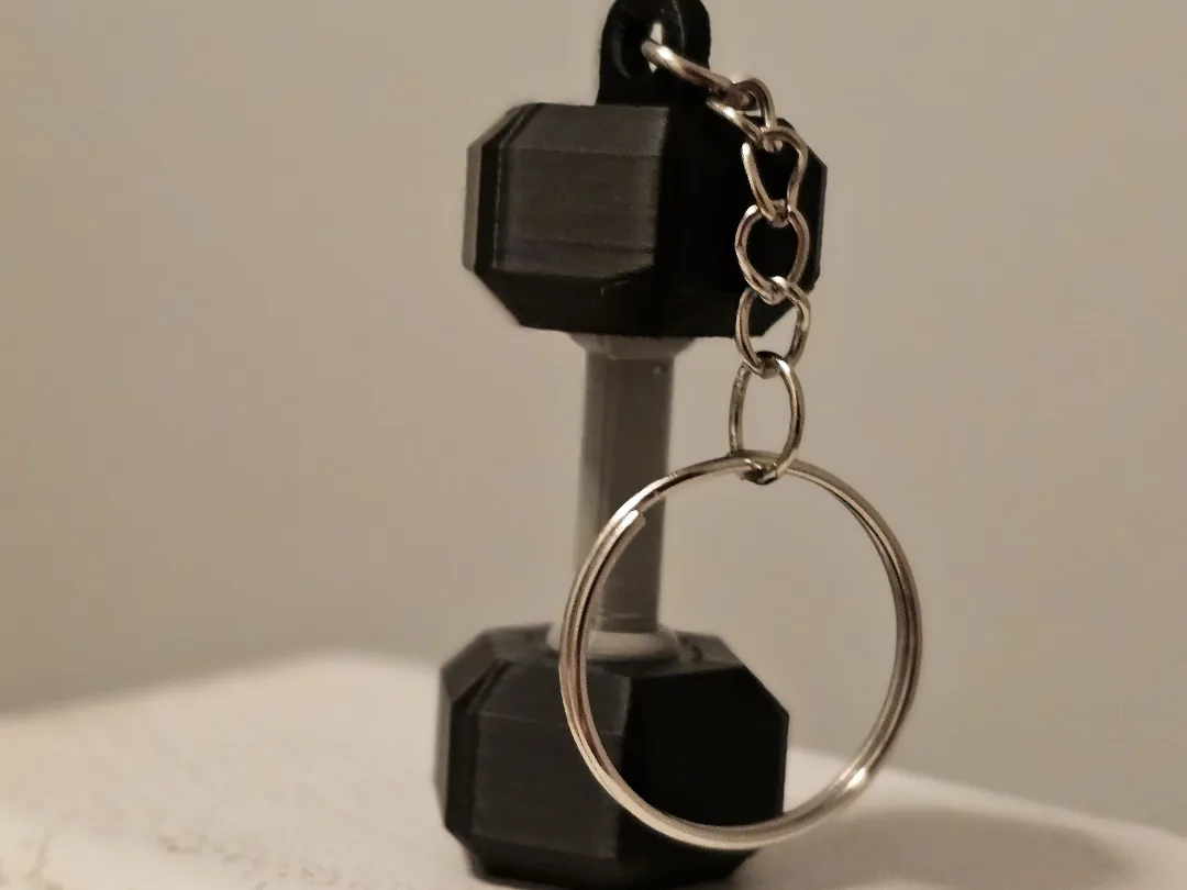 Llavero mancuerna impreso en 3D
