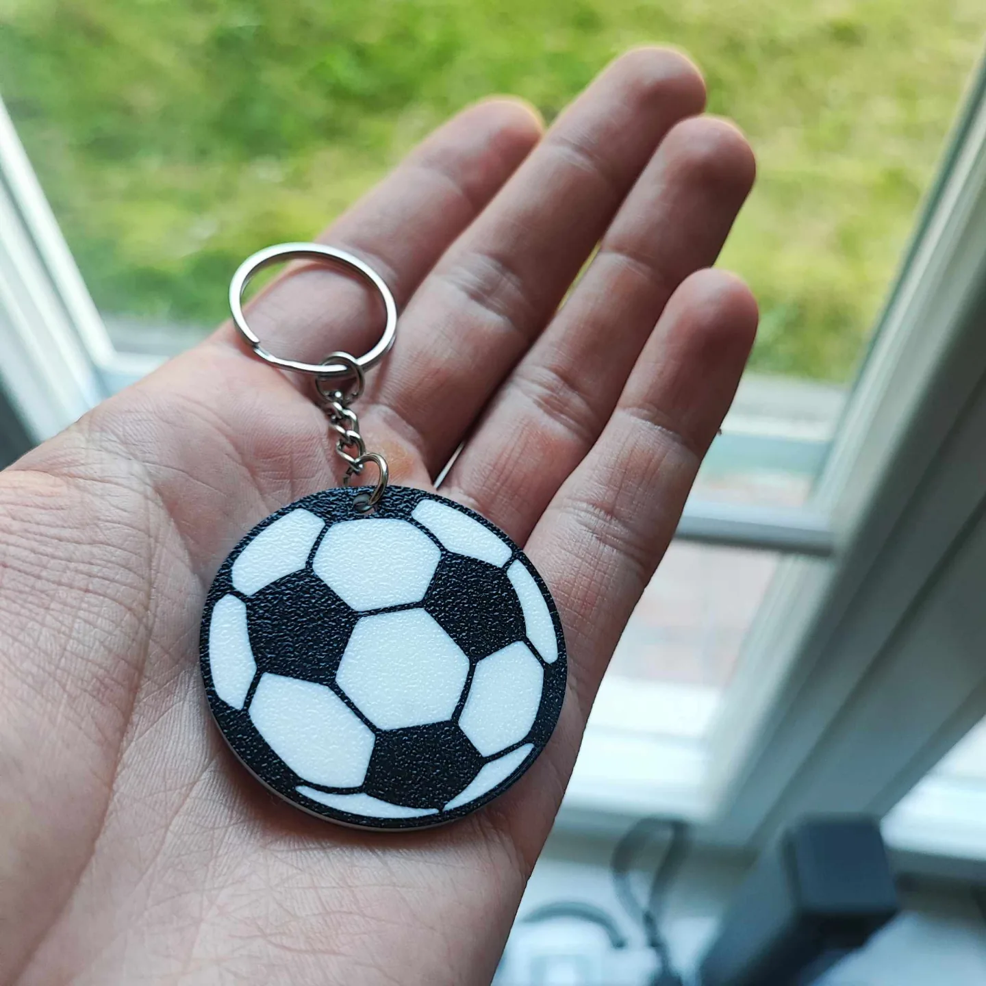 Llavero balón de fútbol impreso en 3D, foto 3