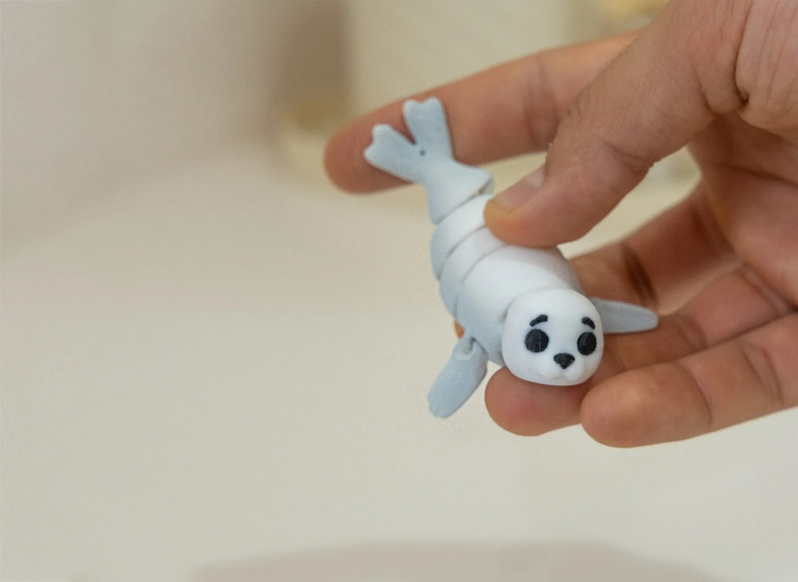 Llavero foca articulada impreso en 3D, foto 2