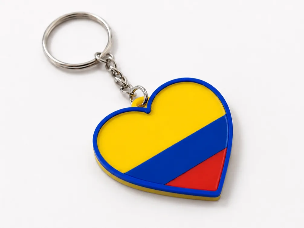 Llavero corazón tricolor Colombia