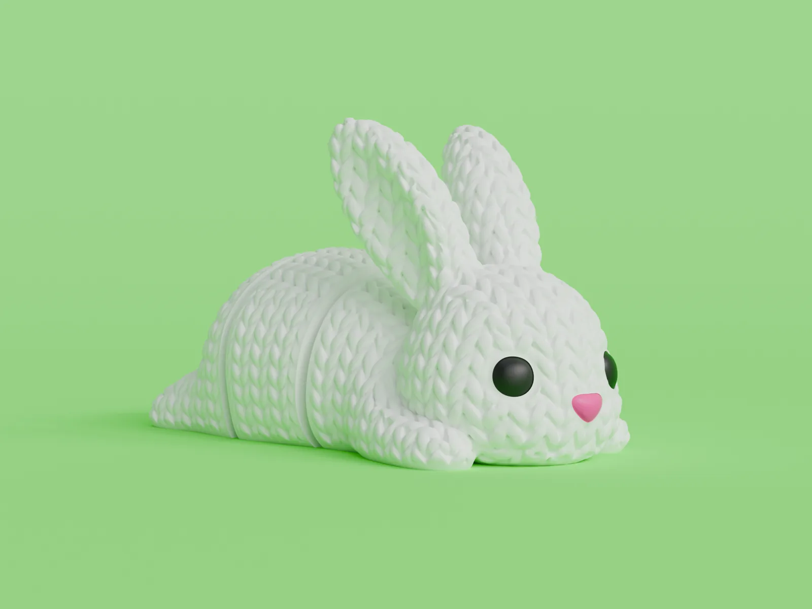 3D printed Articulated Knit Bunny Keychain, photo 4