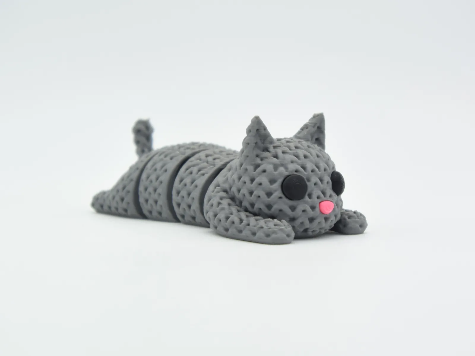 Llavero gatito tejido articulado