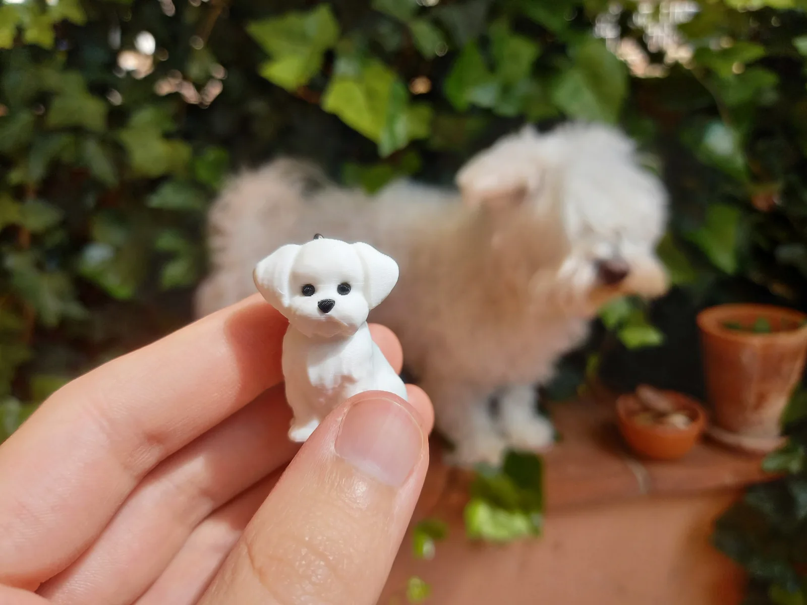 3D printed Maltese Puppy Keychain, photo 3