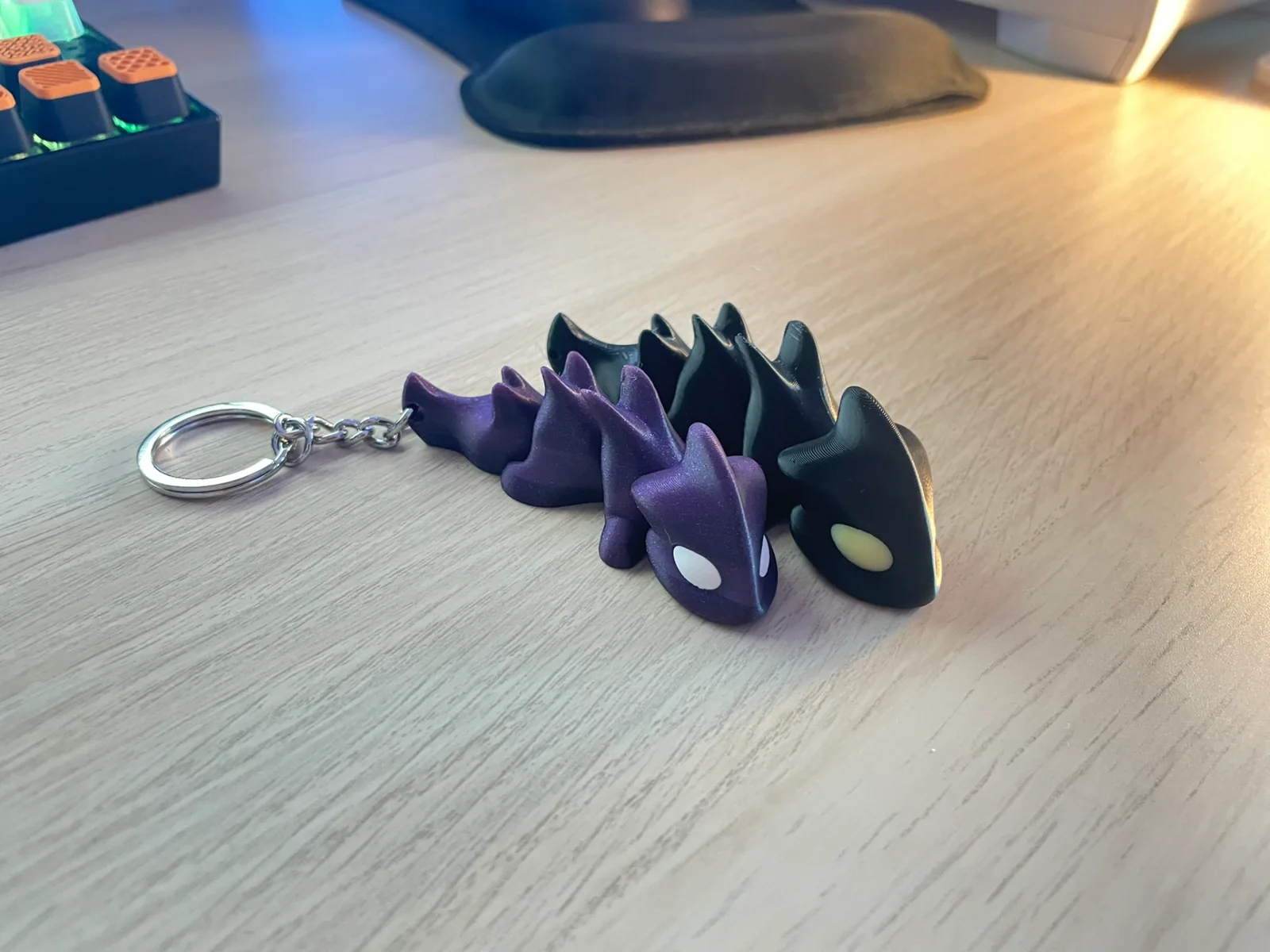 Llavero dragón articulado mini impreso en 3D, foto 5