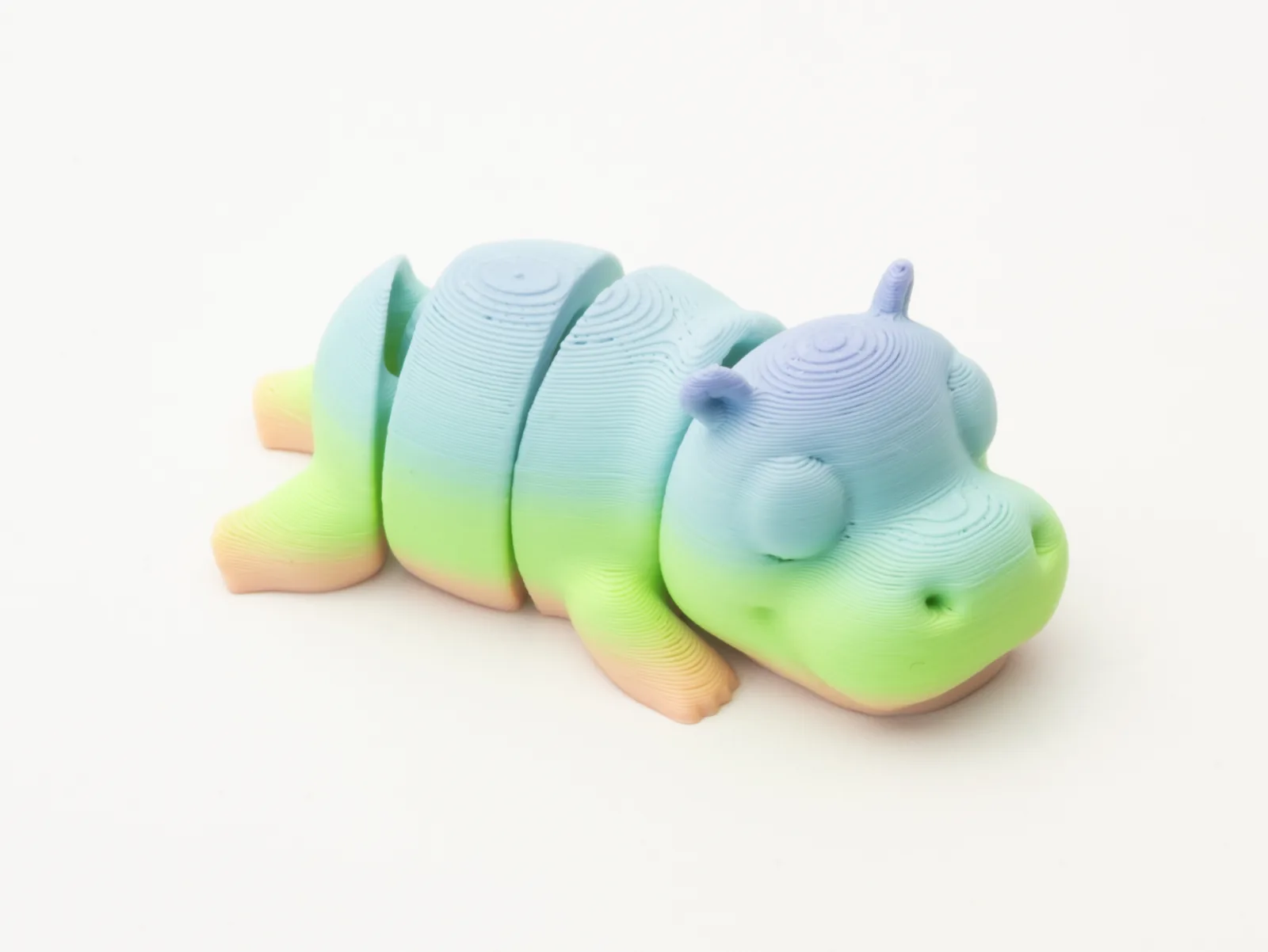 Llavero hipopótamo articulado impreso en 3D, foto 3