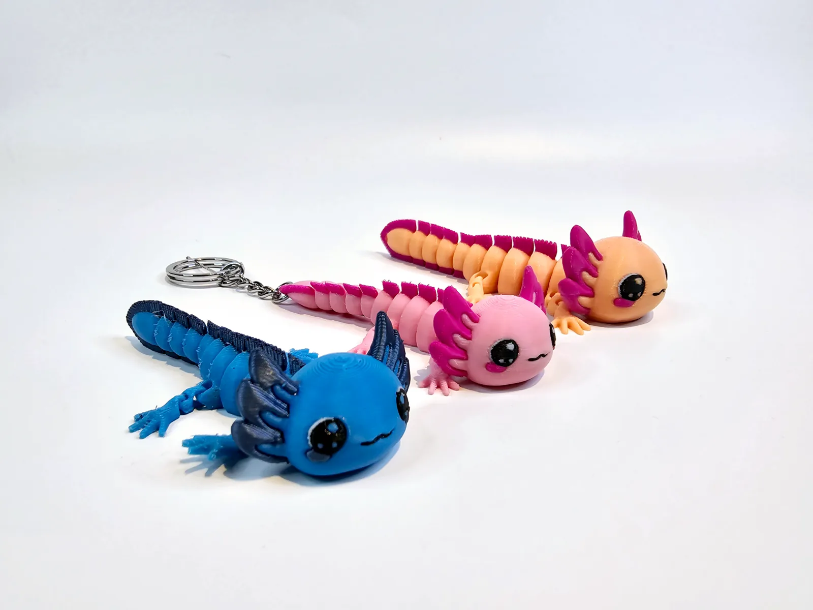 3D printed Articulated Axolotl Keychain, photo 3