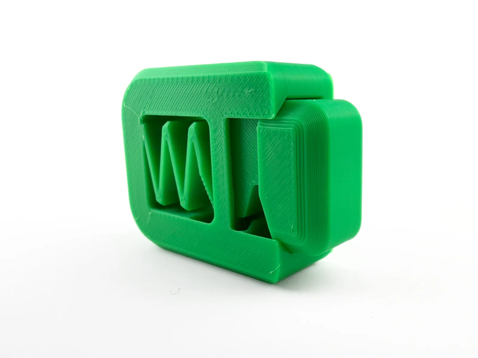 Llavero clicker de botón impreso en 3D, foto 3