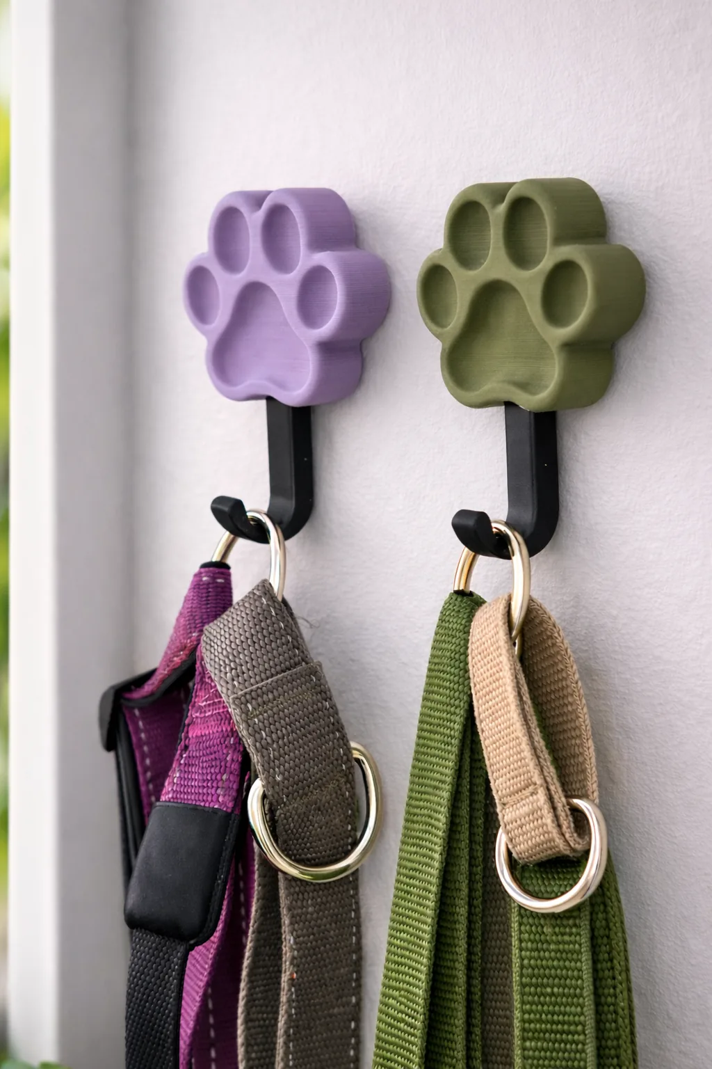 3D printed Paw Print Leash Hook, photo 3