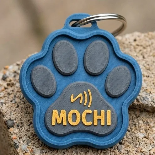 3D printed Paw Tag with Name and Contact Details, photo 3