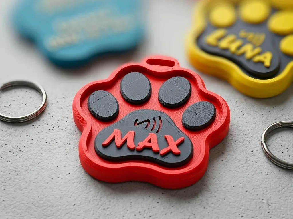 3D printed Paw Tag with Name and Contact Details, photo 5