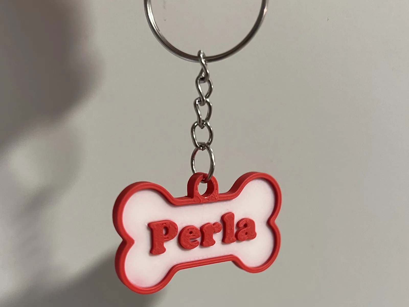 Placa hueso bicolor con nombre