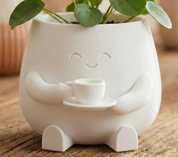 Matera tierna con taza de café impreso en 3D, foto 3