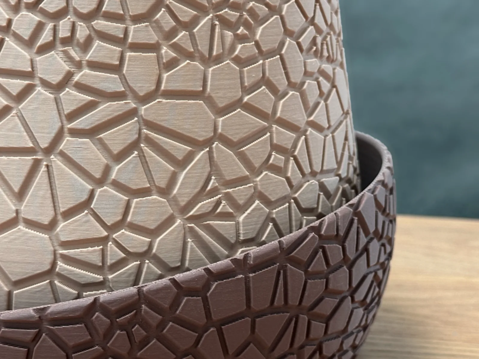 Matera textura piedra con plato impreso en 3D, foto 4