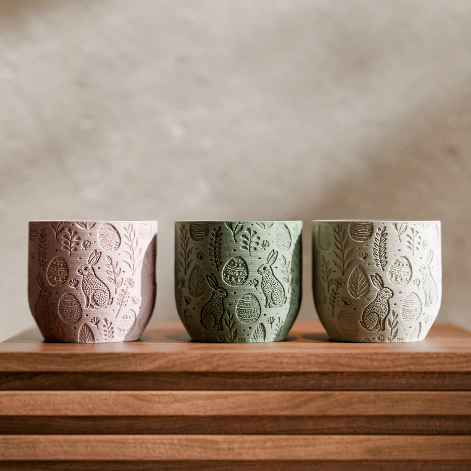 Materas con relieve de conejitos impreso en 3D, foto 2