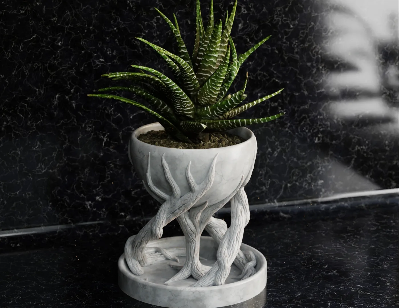 Matera árbol en espiral impreso en 3D, foto 3