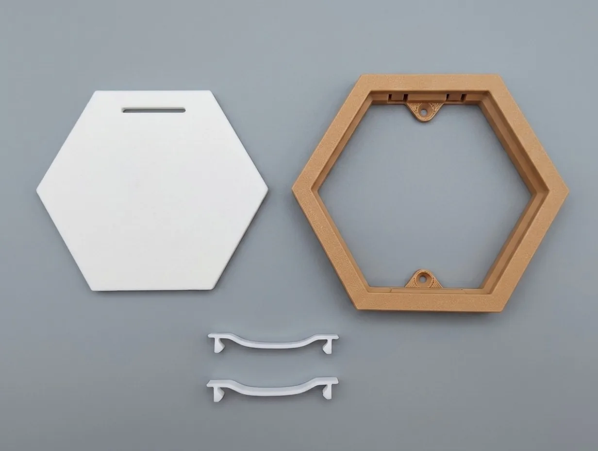 Marco hexagonal modular para medallas