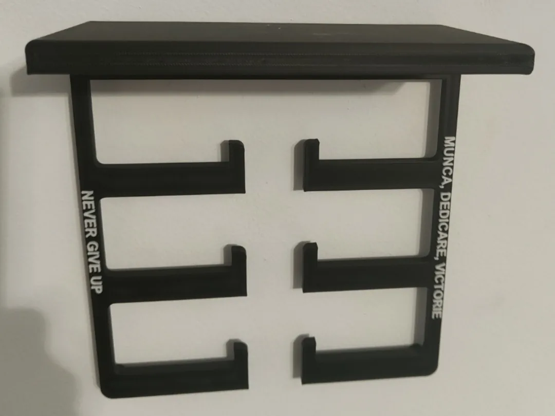 Medal hanger with trophy shelf