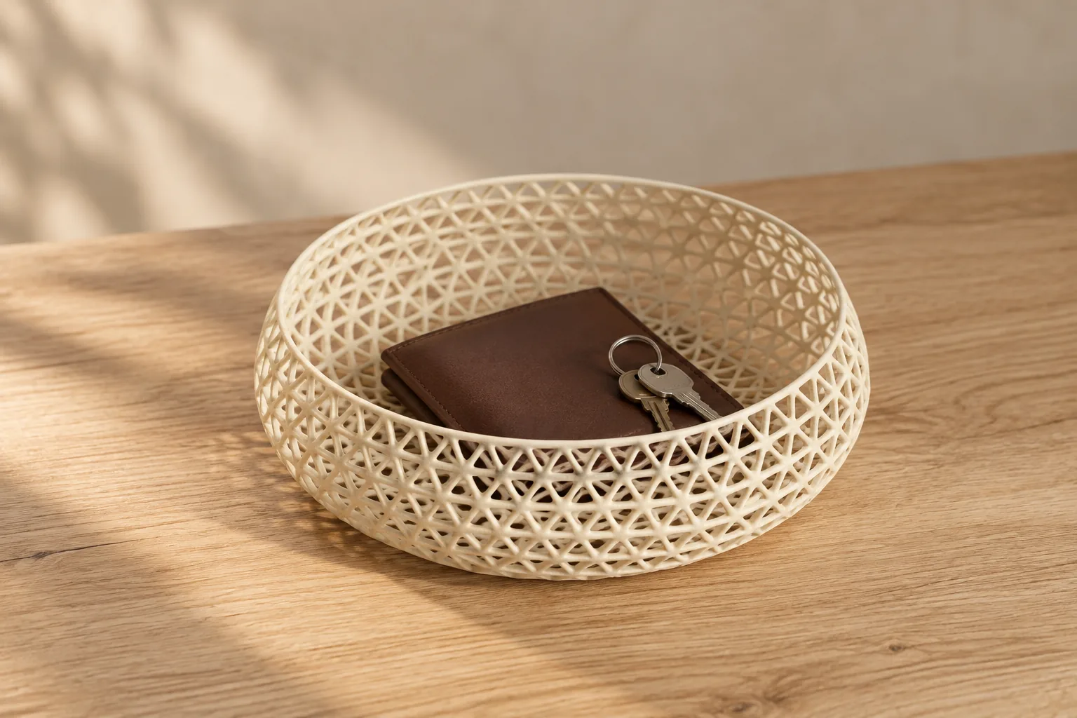 Bowl de malla para llaves y billetera