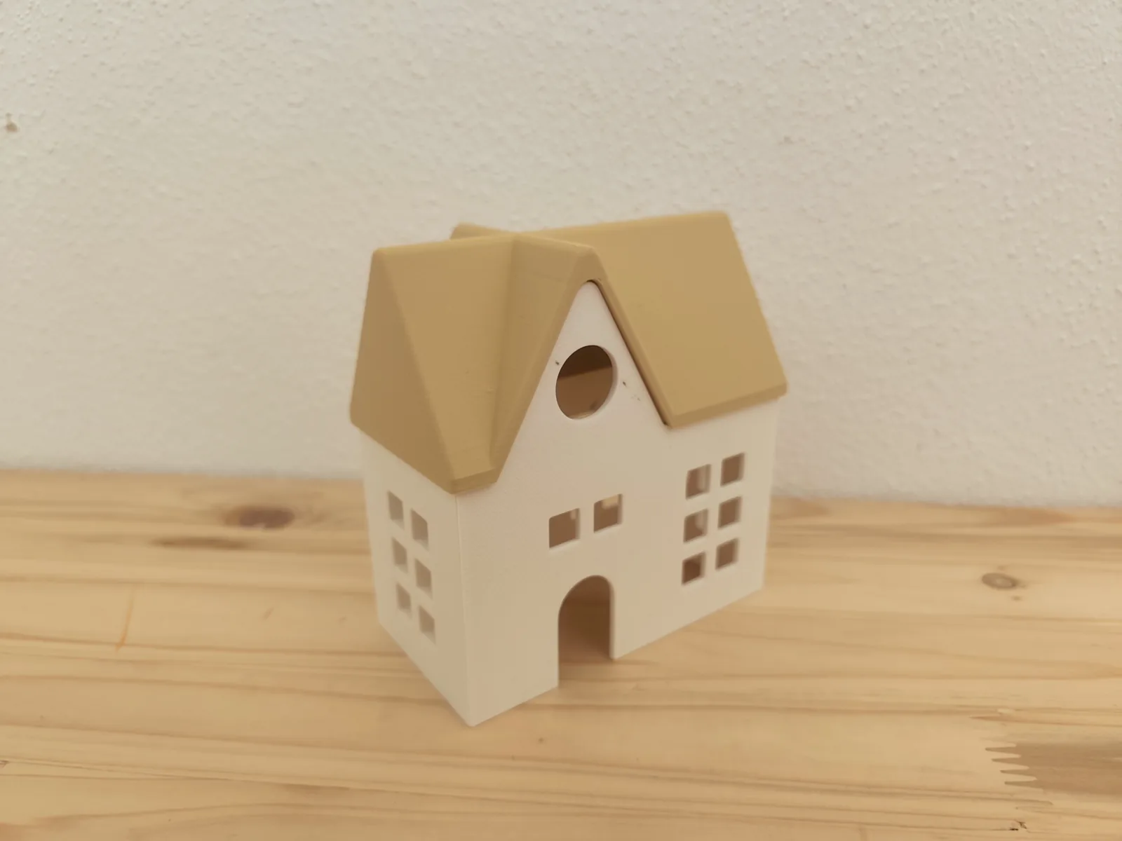 Casinha nórdica minimalista para vela LED impresso em 3D, foto 4