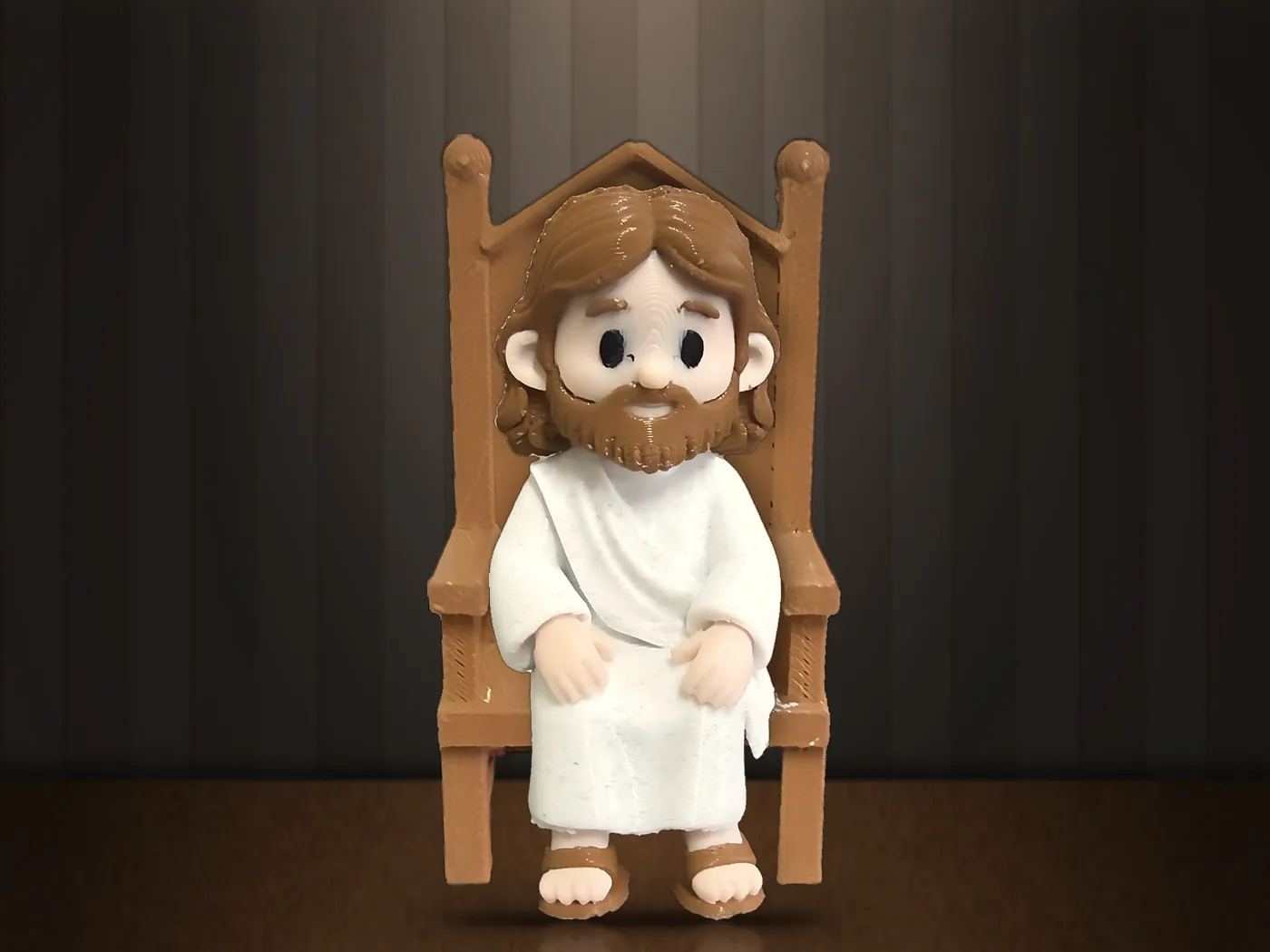 Jesús sentado con silla