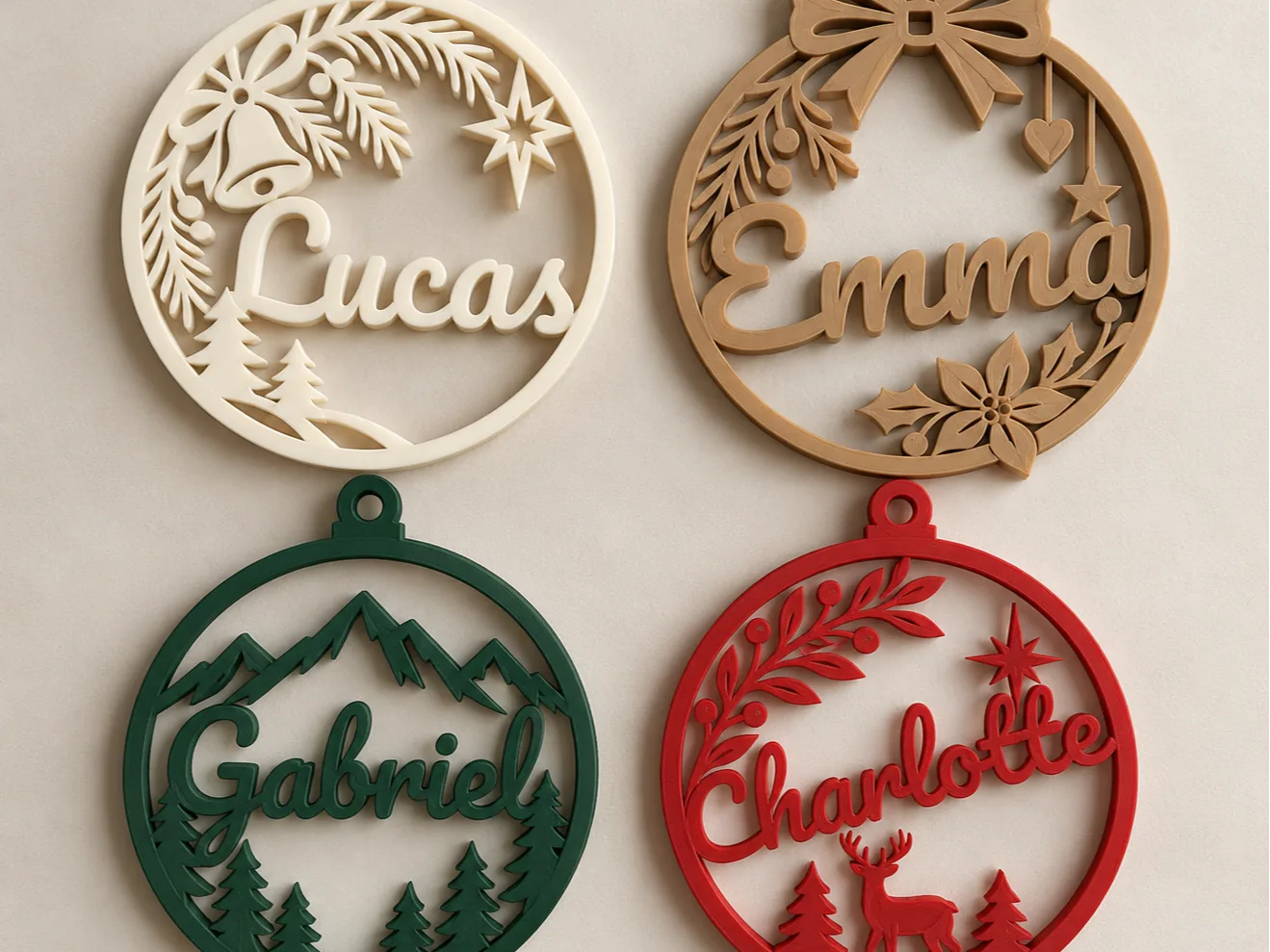 Enfeite de Natal personalizado com nome
