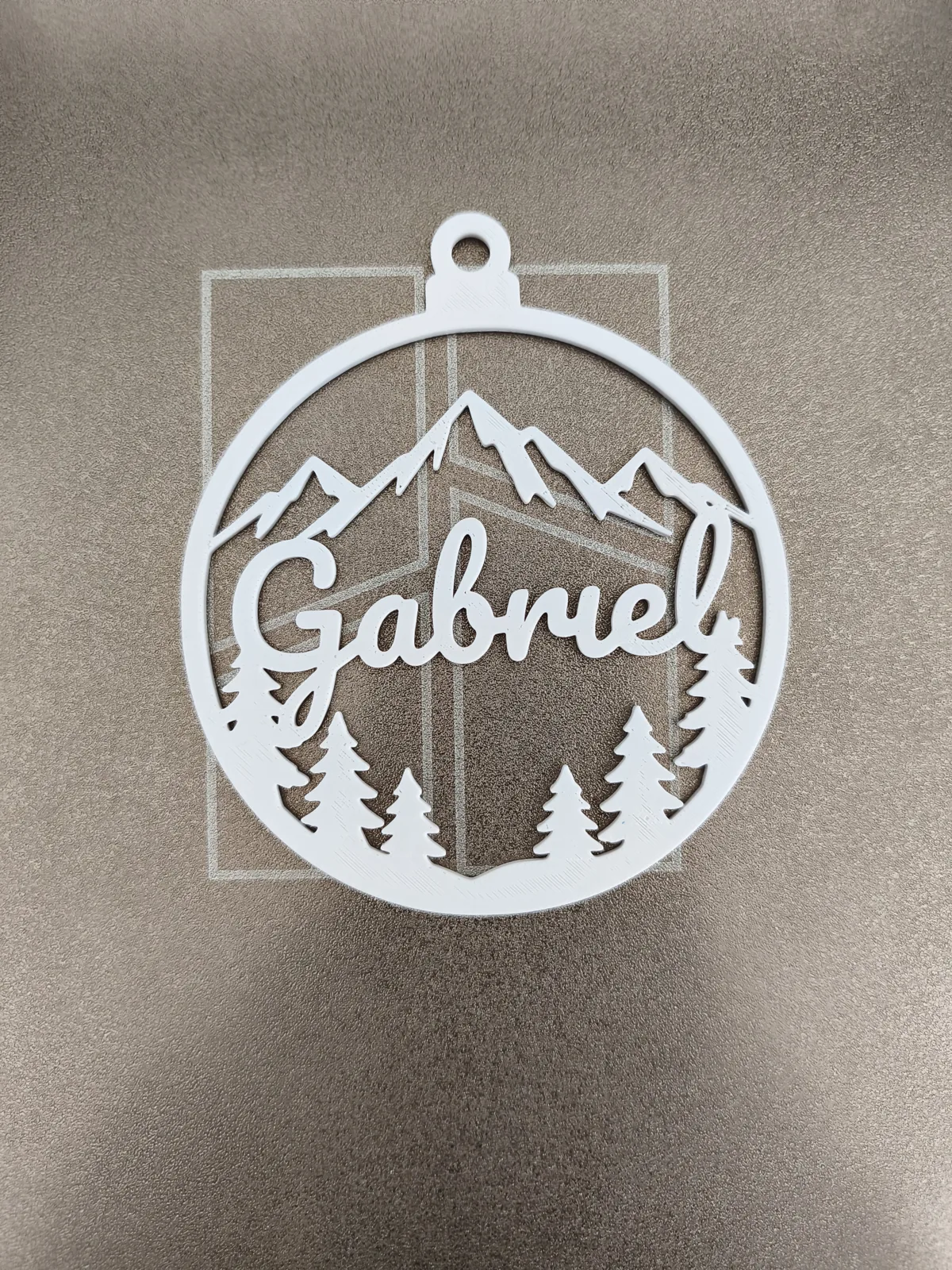 Adorno navideño personalizado con nombre impreso en 3D, foto 4