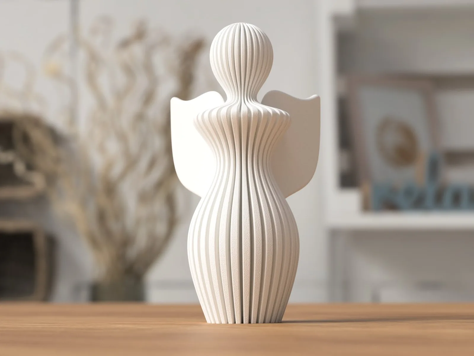 Ángel escultura moderna impreso en 3D