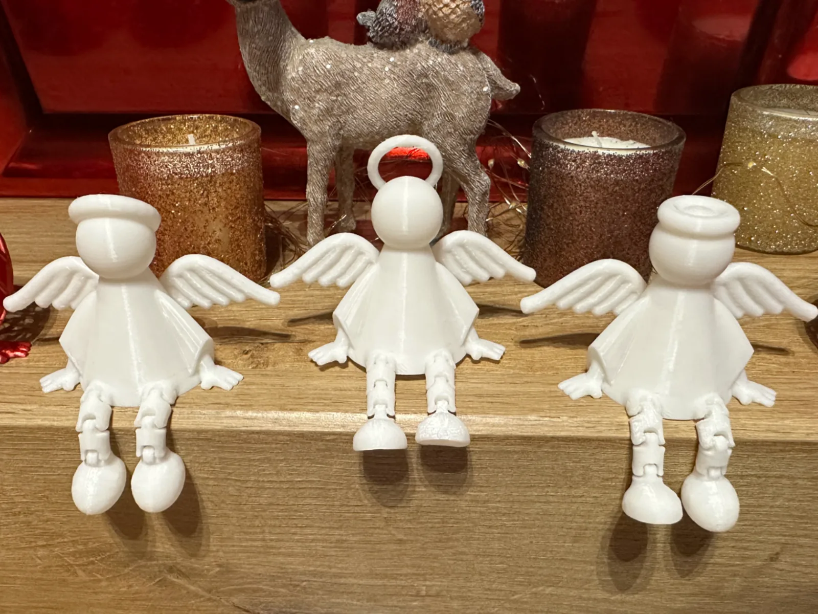 Ángeles navideños articulados