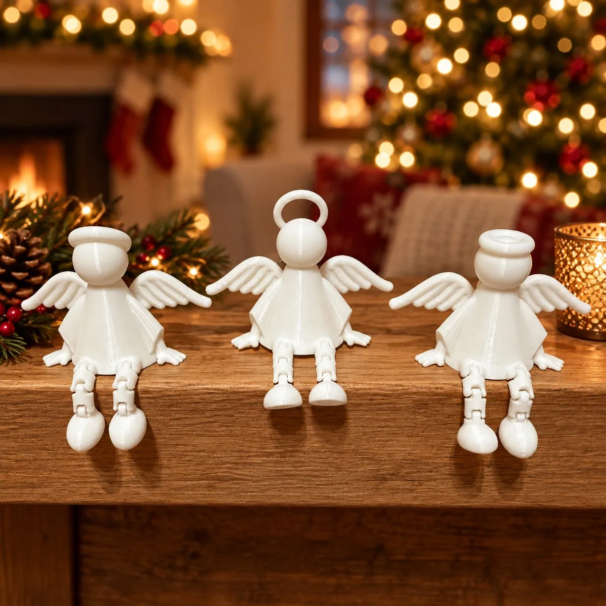 Ángeles navideños articulados impreso en 3D, foto 4