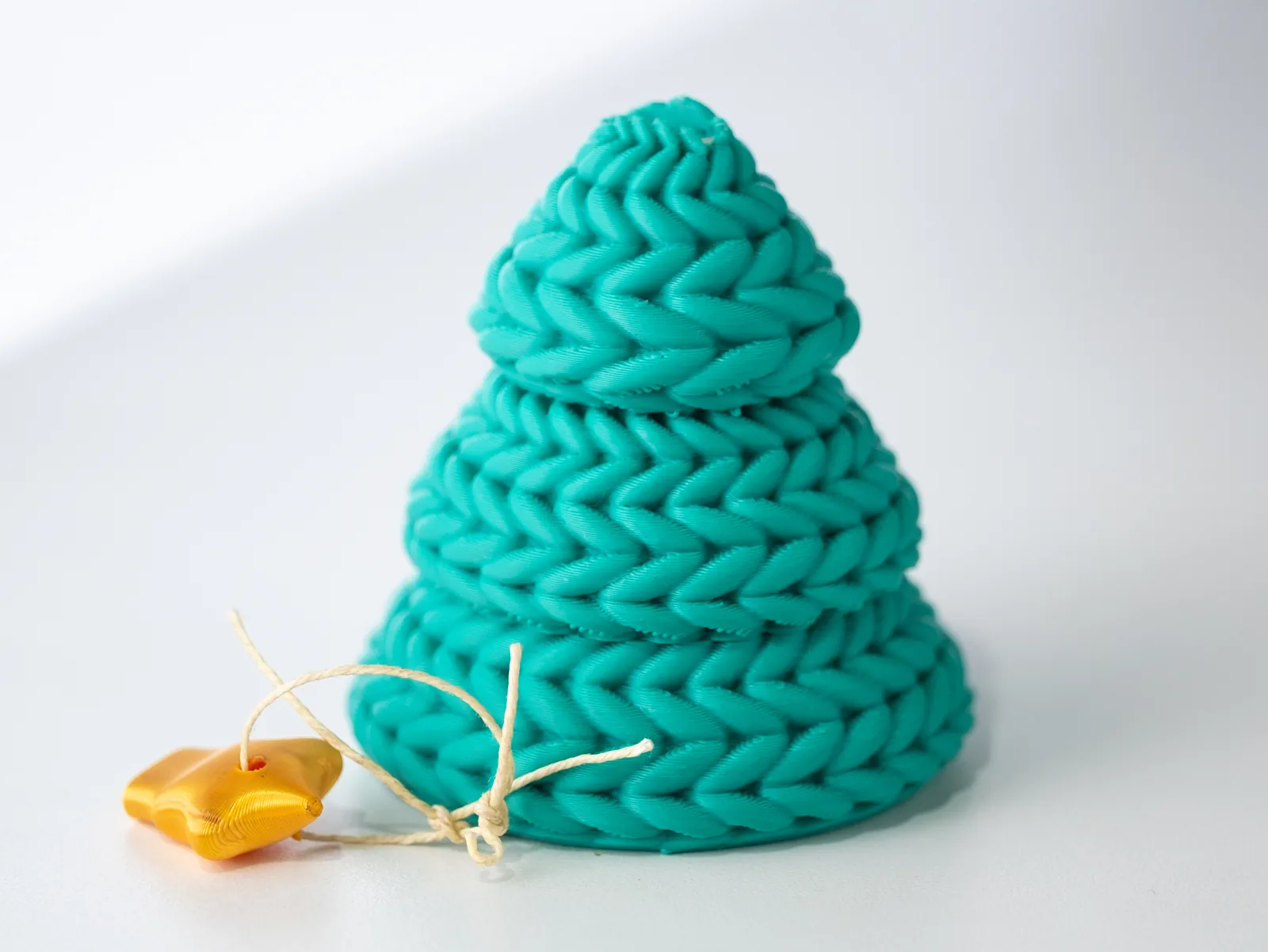 Arbolito de Navidad tejido colgante impreso en 3D, foto 3