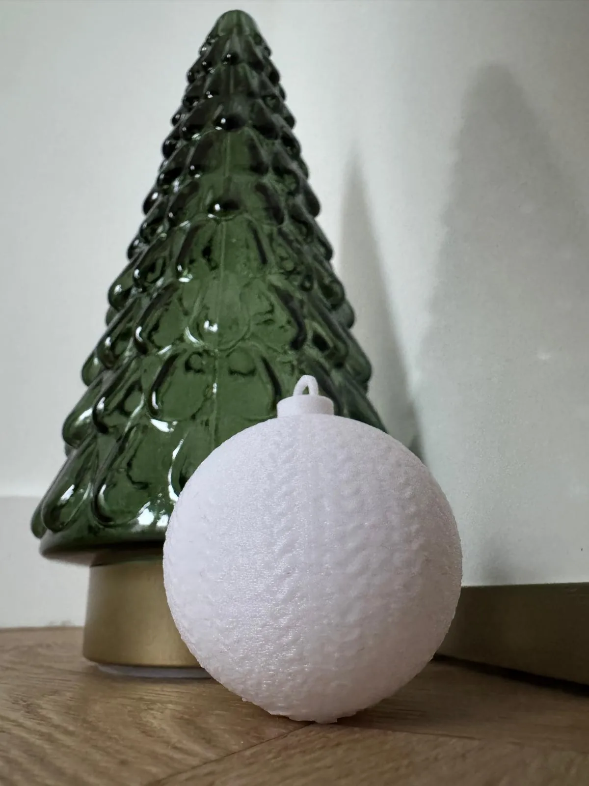 Bola navideña de lana tejida impreso en 3D, foto 3