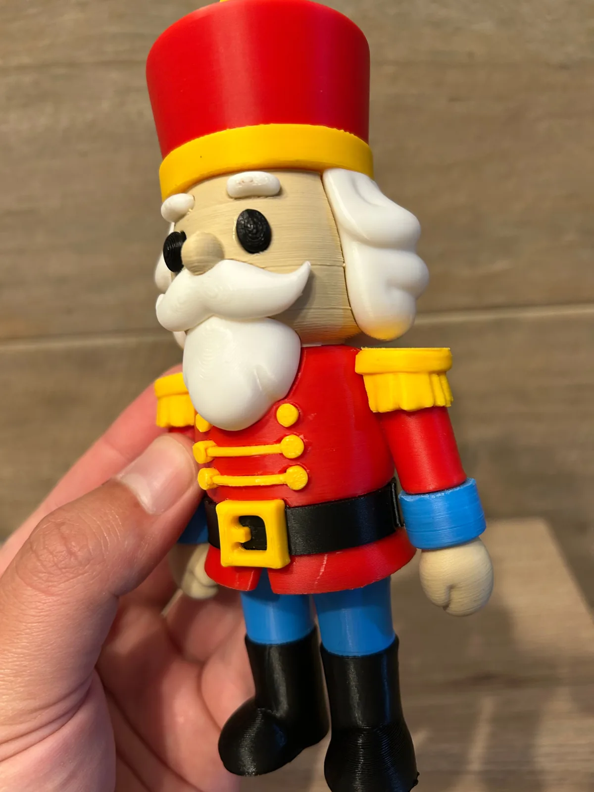 Quebra-nozes natalino de 15 cm, sem AMS impresso em 3D, foto 3
