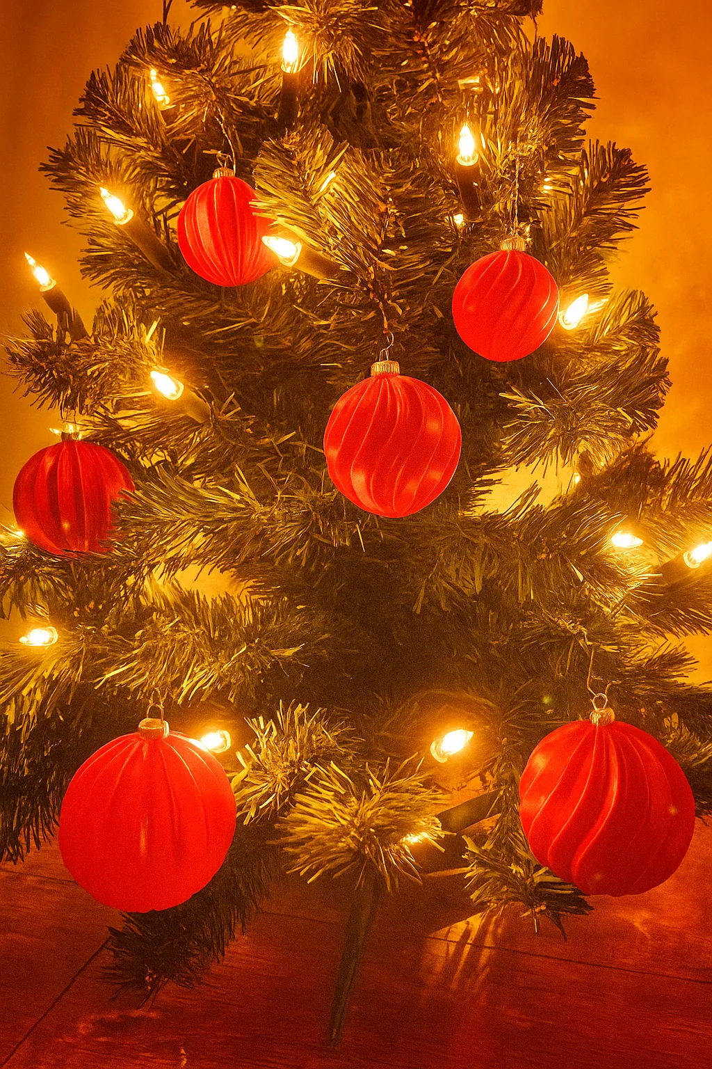 Bolas de Natal em espiral de 50, 60 e 70 mm
