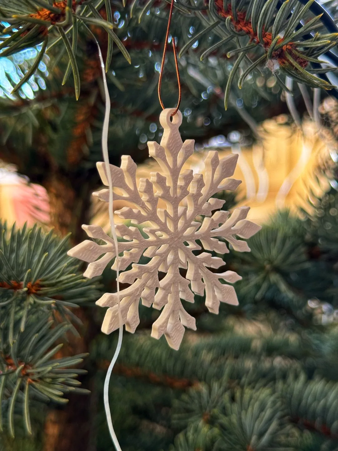 Copos de nieve para el árbol impreso en 3D