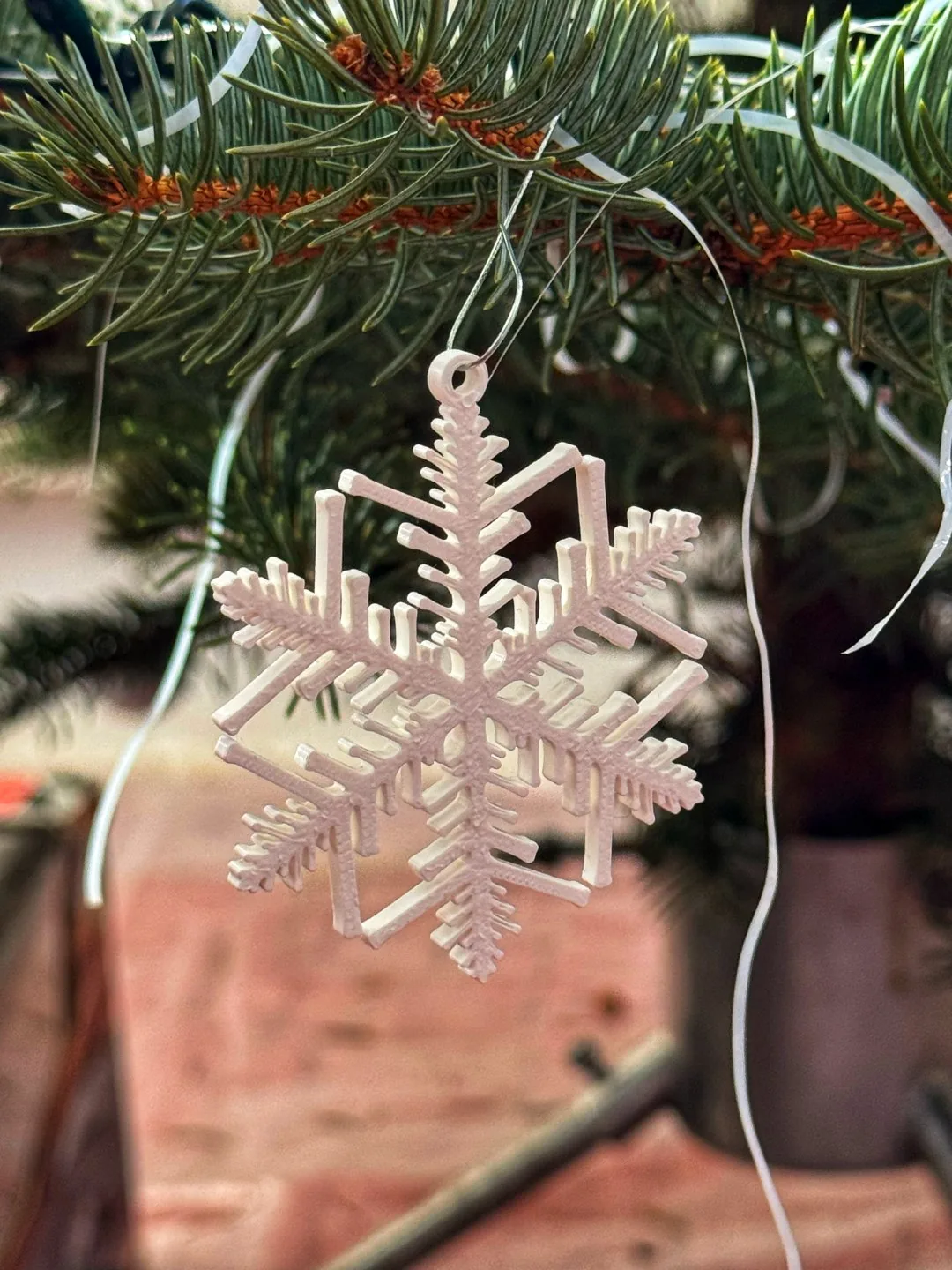 Copos de nieve para el árbol impreso en 3D, foto 3
