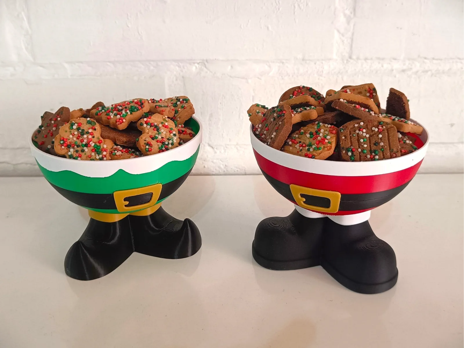 3D printed Santa and Elf Cookie Bowls, photo 3