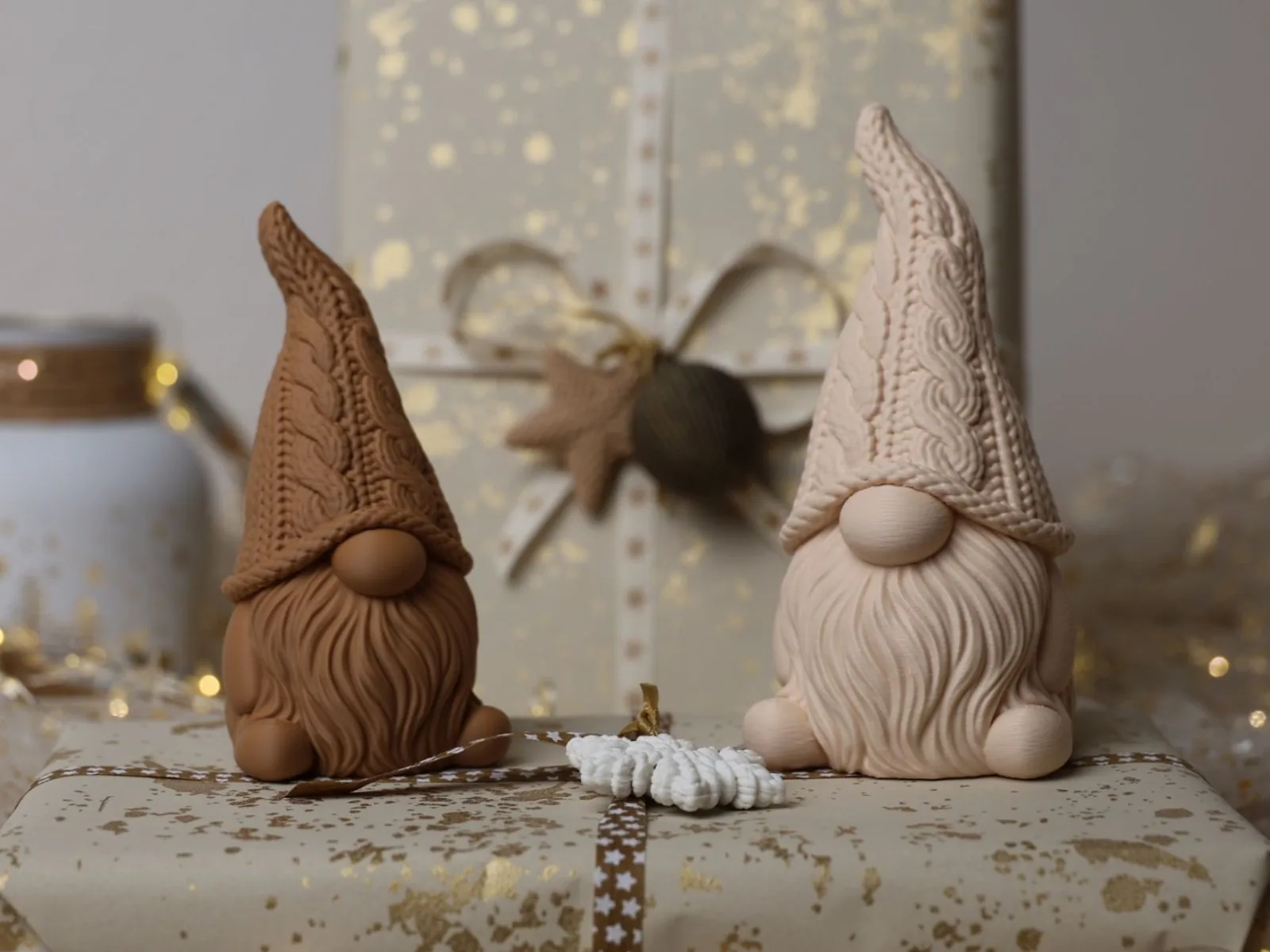 Gnomos navideños impreso en 3D
