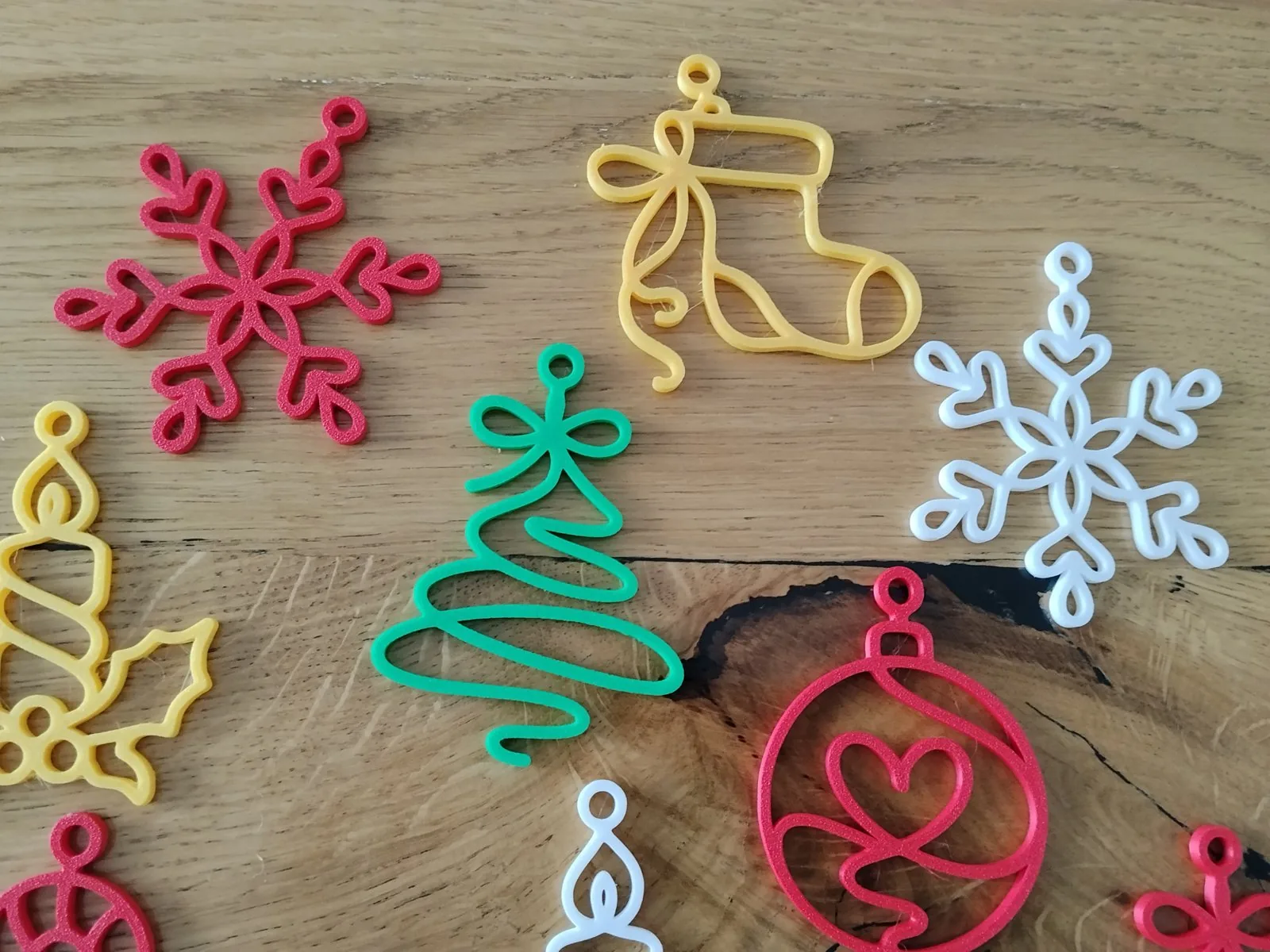 Adornos navideños de línea impreso en 3D, foto 5