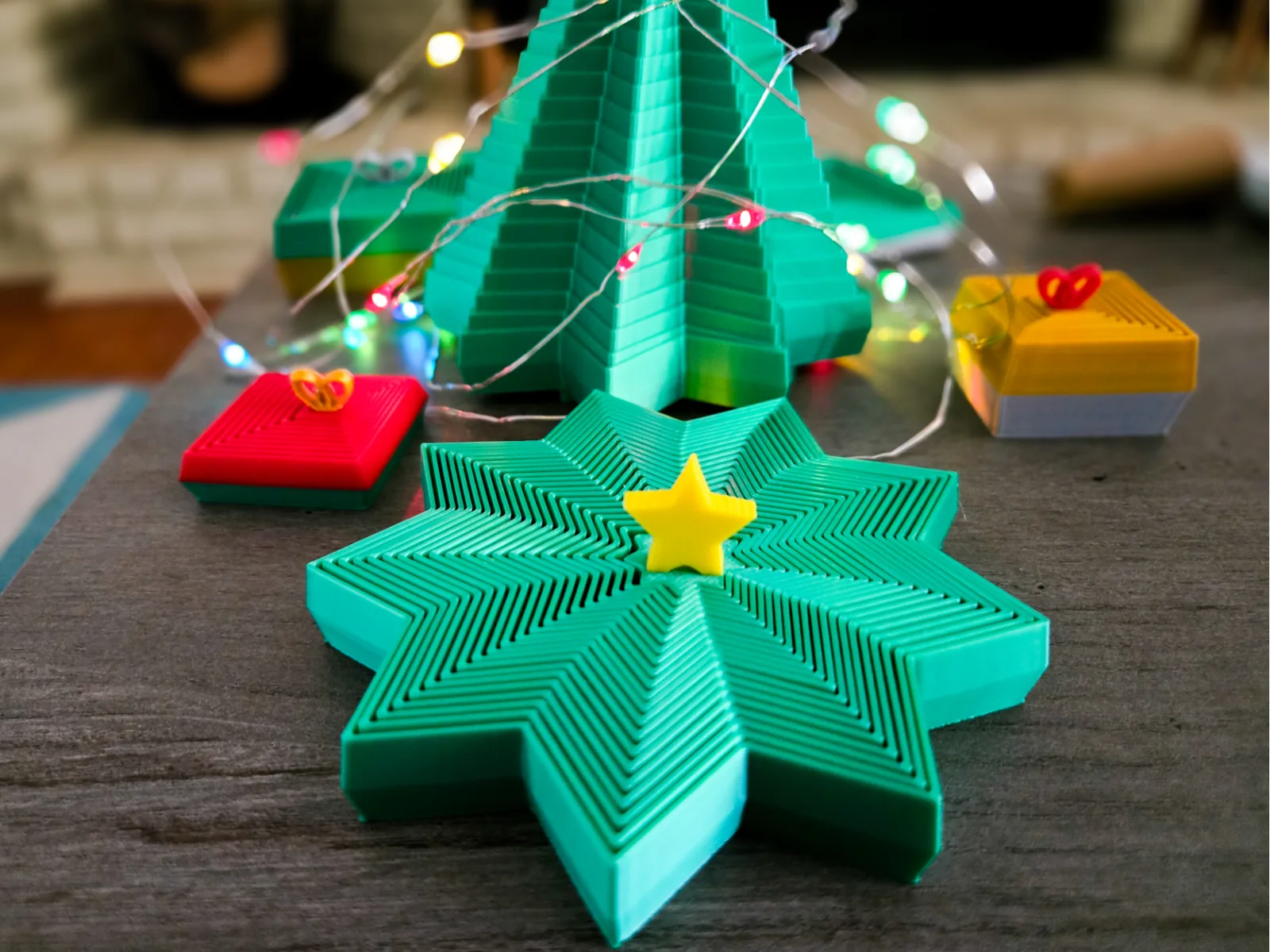 Árbol que se expande (fidget) impreso en 3D, foto 3