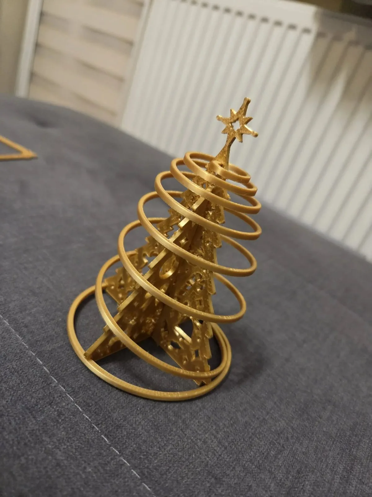 Tarjeta árbol de Navidad en espiral impreso en 3D, foto 3