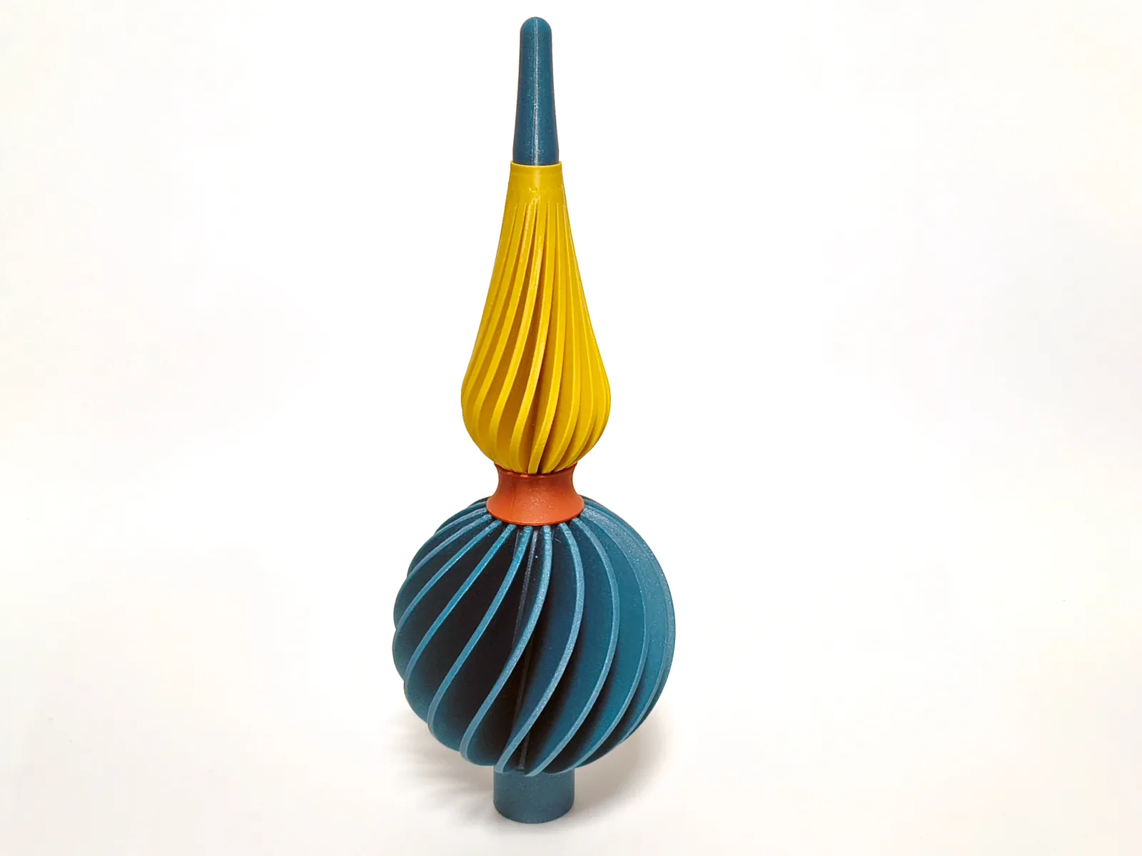 Ponteira de árvore com esfera em espiral impresso em 3D, foto 4