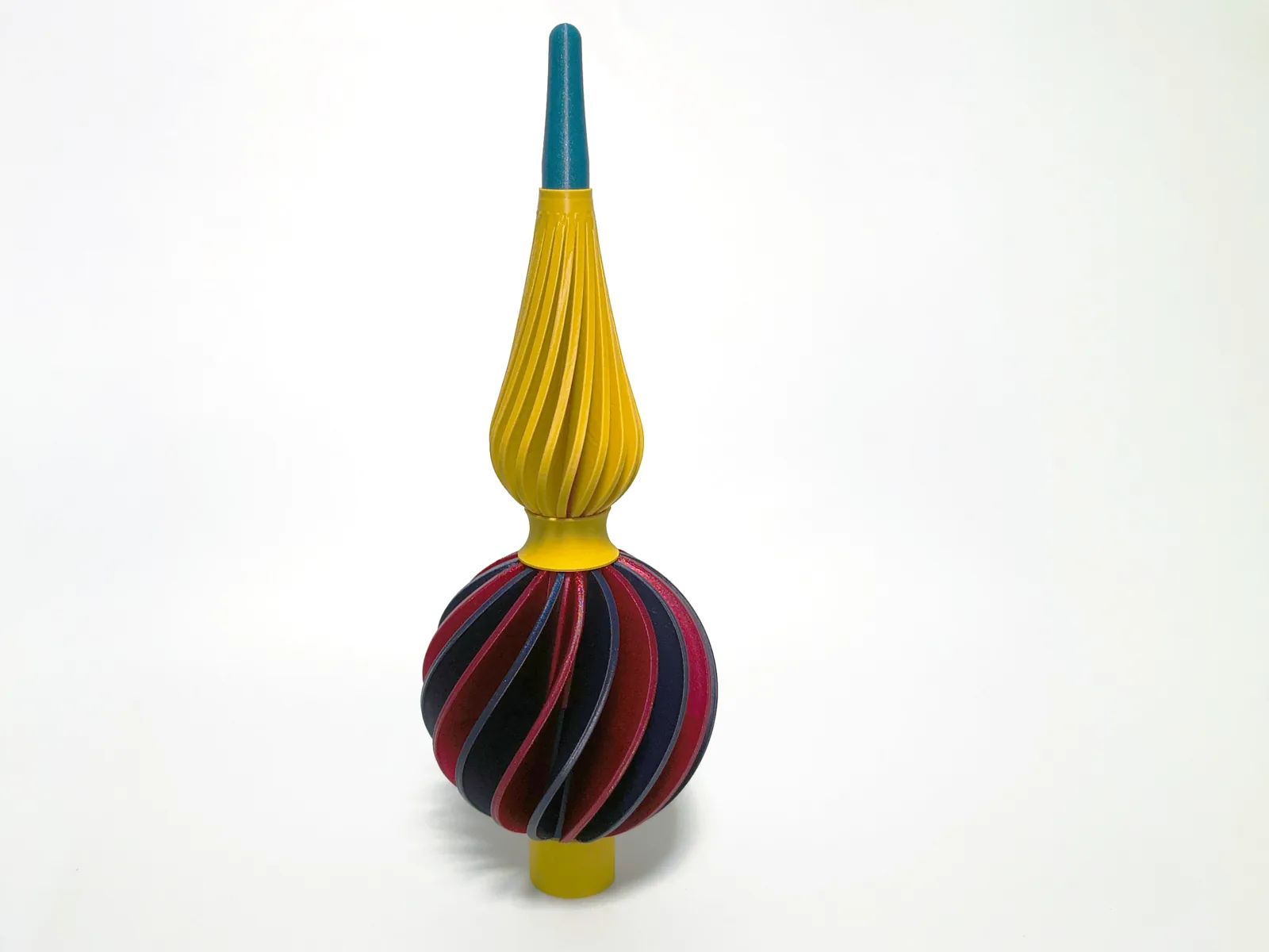 Ponteira de árvore com esfera em espiral impresso em 3D, foto 6
