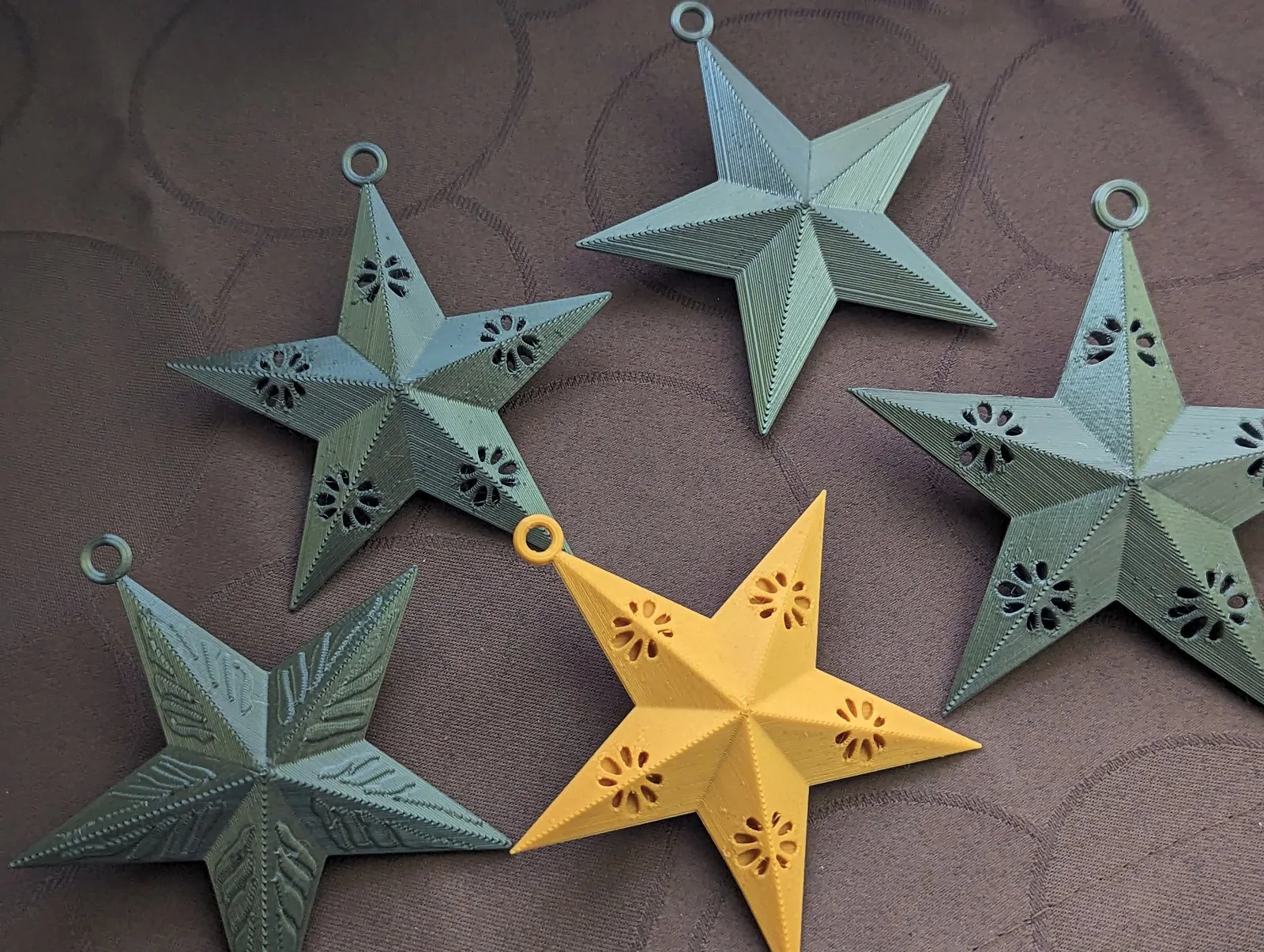 Estrellas colgantes para el árbol impreso en 3D, foto 2